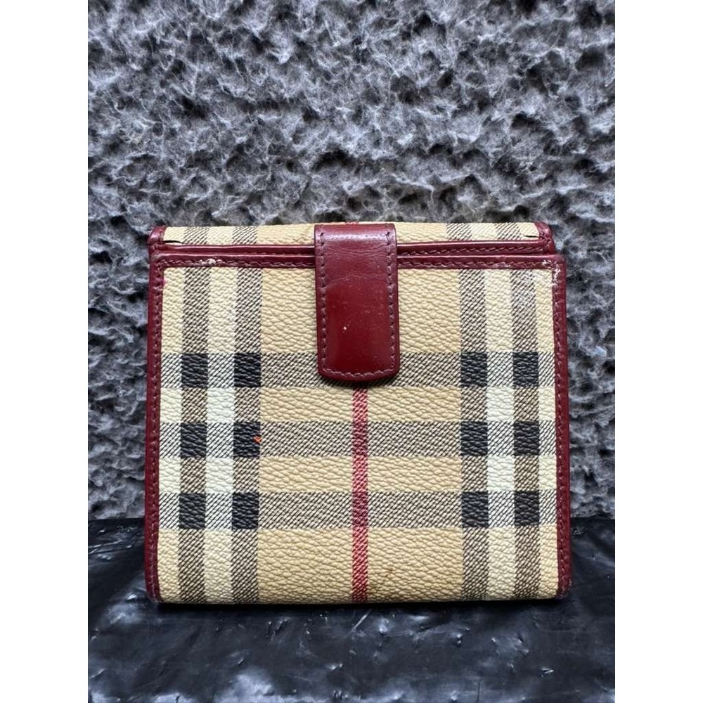 Vintage Burberry London Women's Nova Check Leather Trim‎ Bifold Wallet Beige - Picture 2 of 9